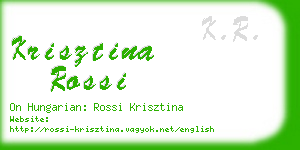 krisztina rossi business card